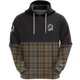 Scott Green Weathered Clan Half Of Tartan Hoodie